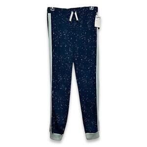 T&B Pajama Pants Lounge Sleepwear Drawstring Waist Splatter Mint/Blue Kid's NWT